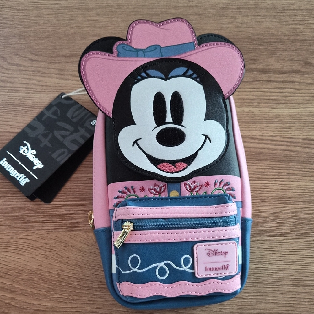 Loungefly Pink and Blue Minnie Mouse Wallet